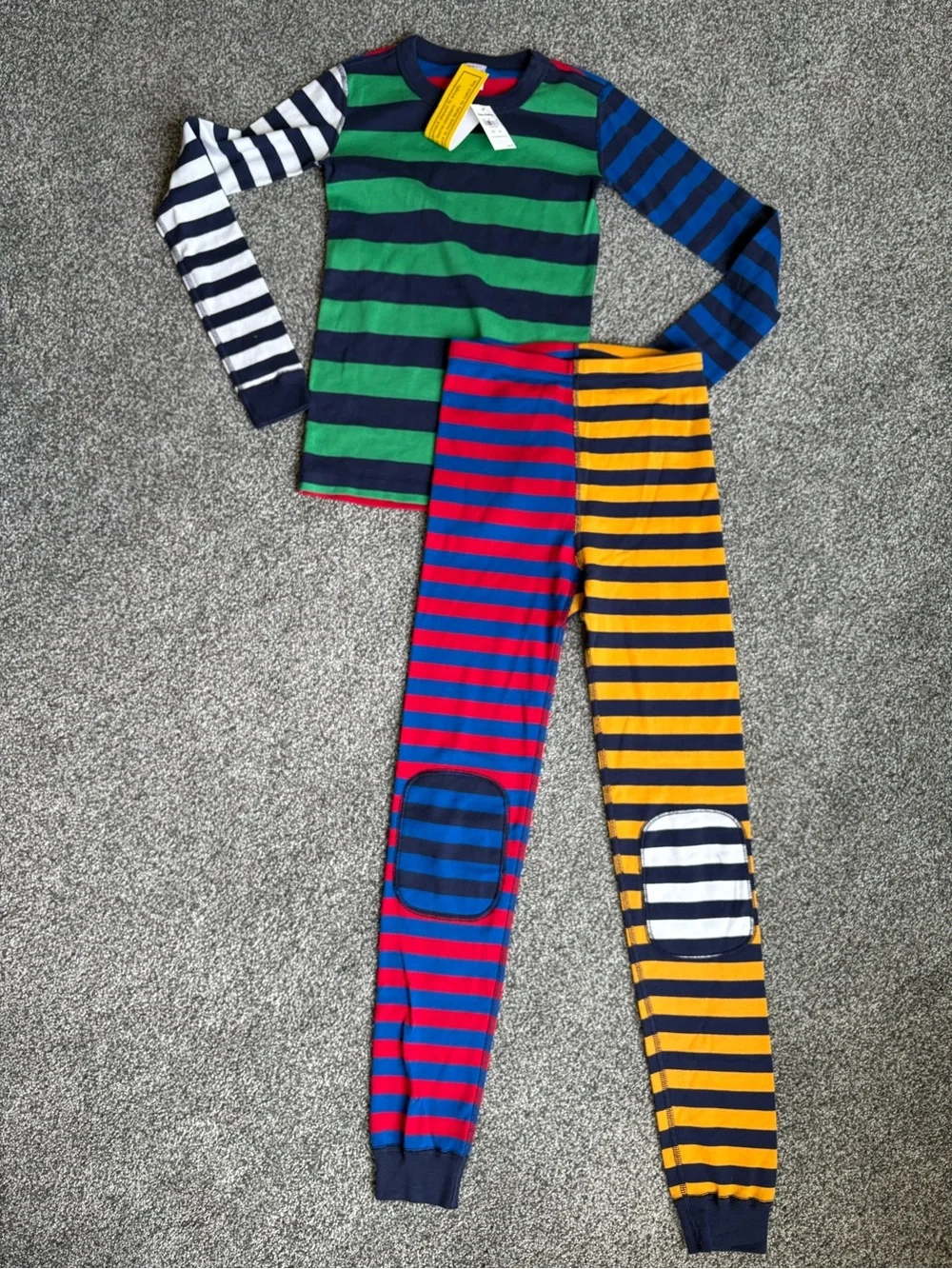 Hanna Andersson Long John Pajamas in Navy Multi Mix Up Style Size 150 or US 12
